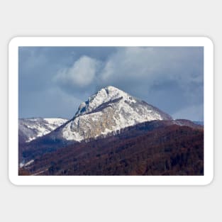 Mountain peak in the winter Sticker